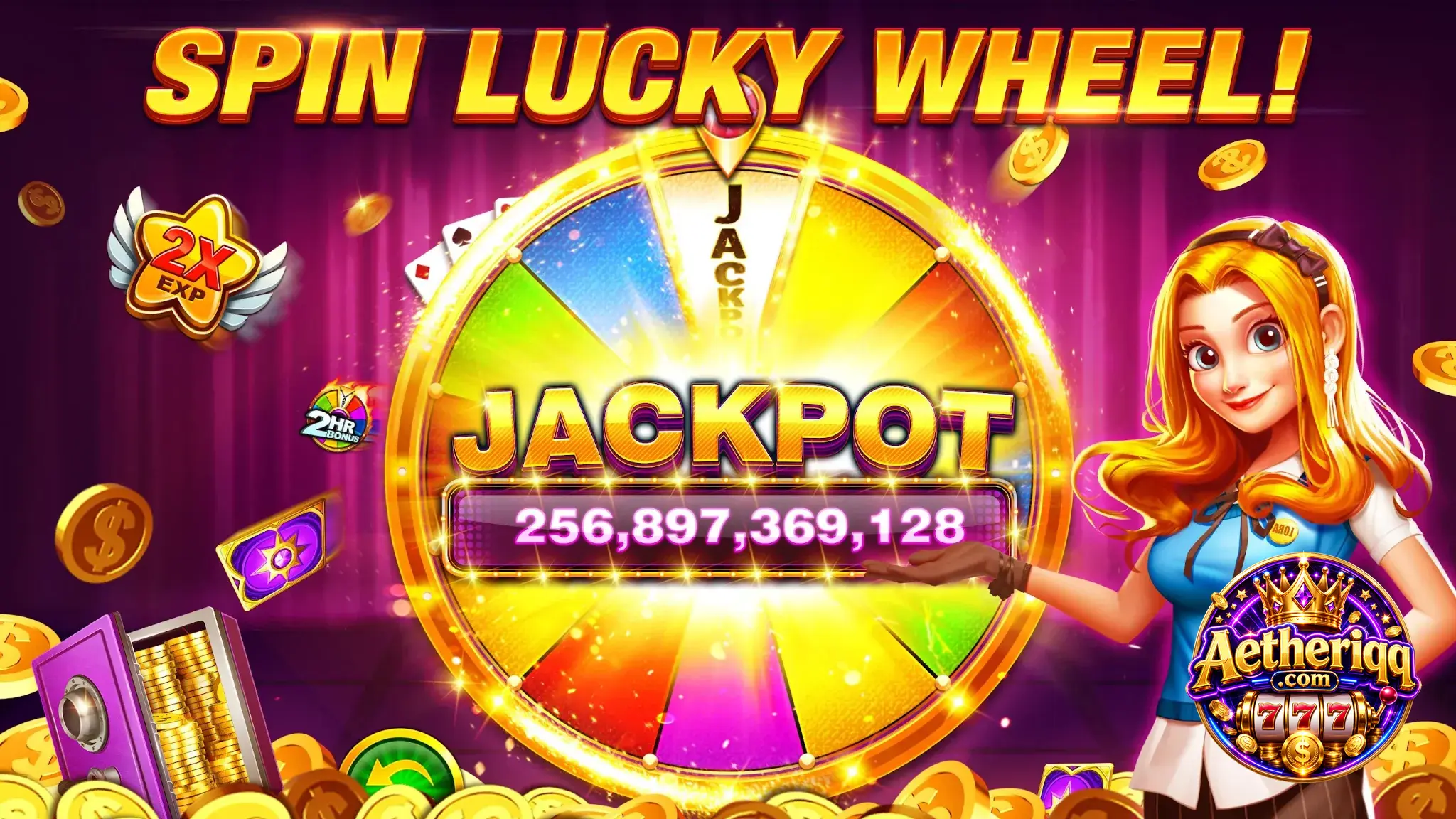 Jackpot Mania screenshot — lucky wheel